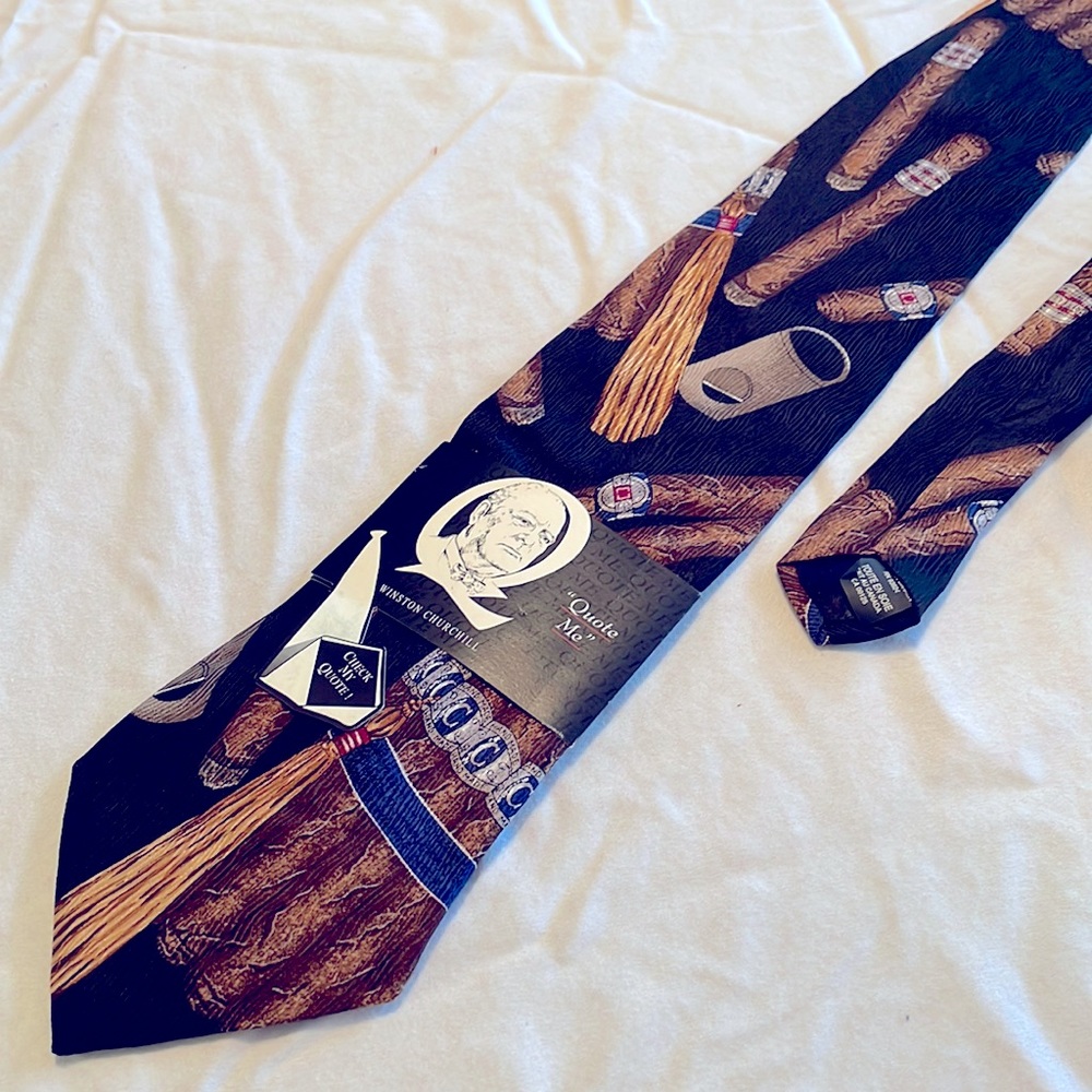 Winston Churchill quote me cigar neck tie